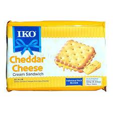 IKO CHEDDAR CHEESE CREAM SANDWICH BISCUITS 150GM