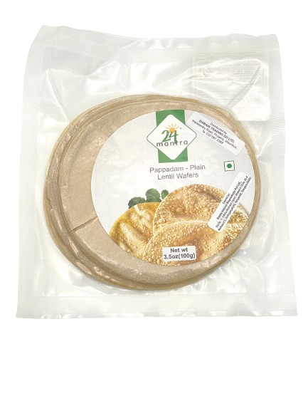 Pappadam - Plain Lentil Wafers 100g