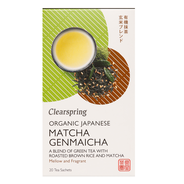 Organic Japanese Matcha Genmaicha Tea Box 36g Mantra Foods