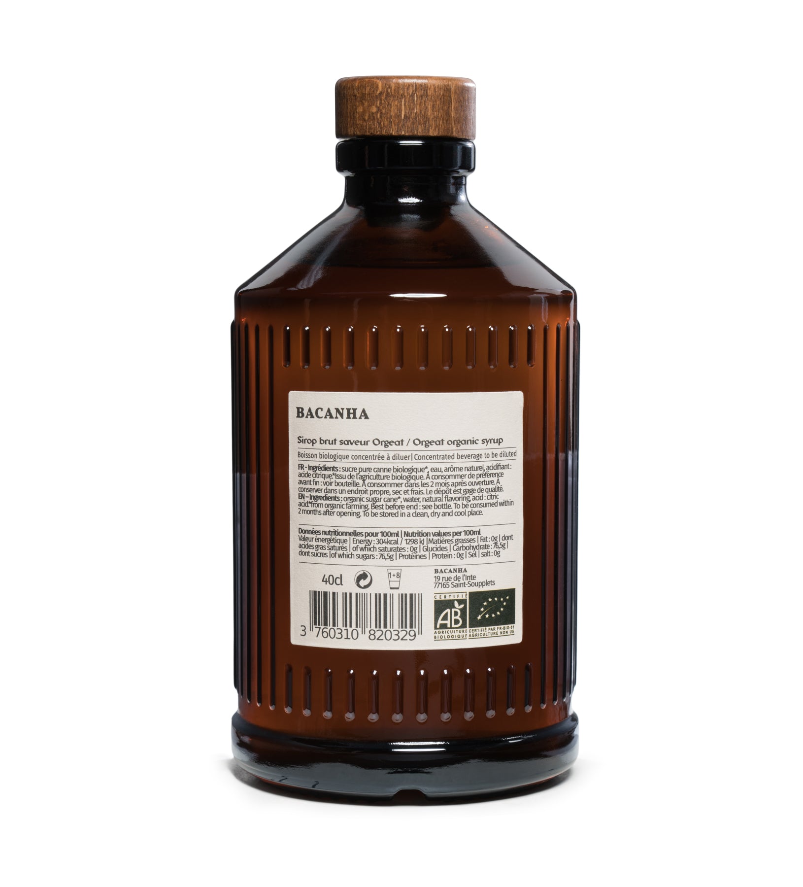 Sirop Brut Bio Orgeat (400ML)
