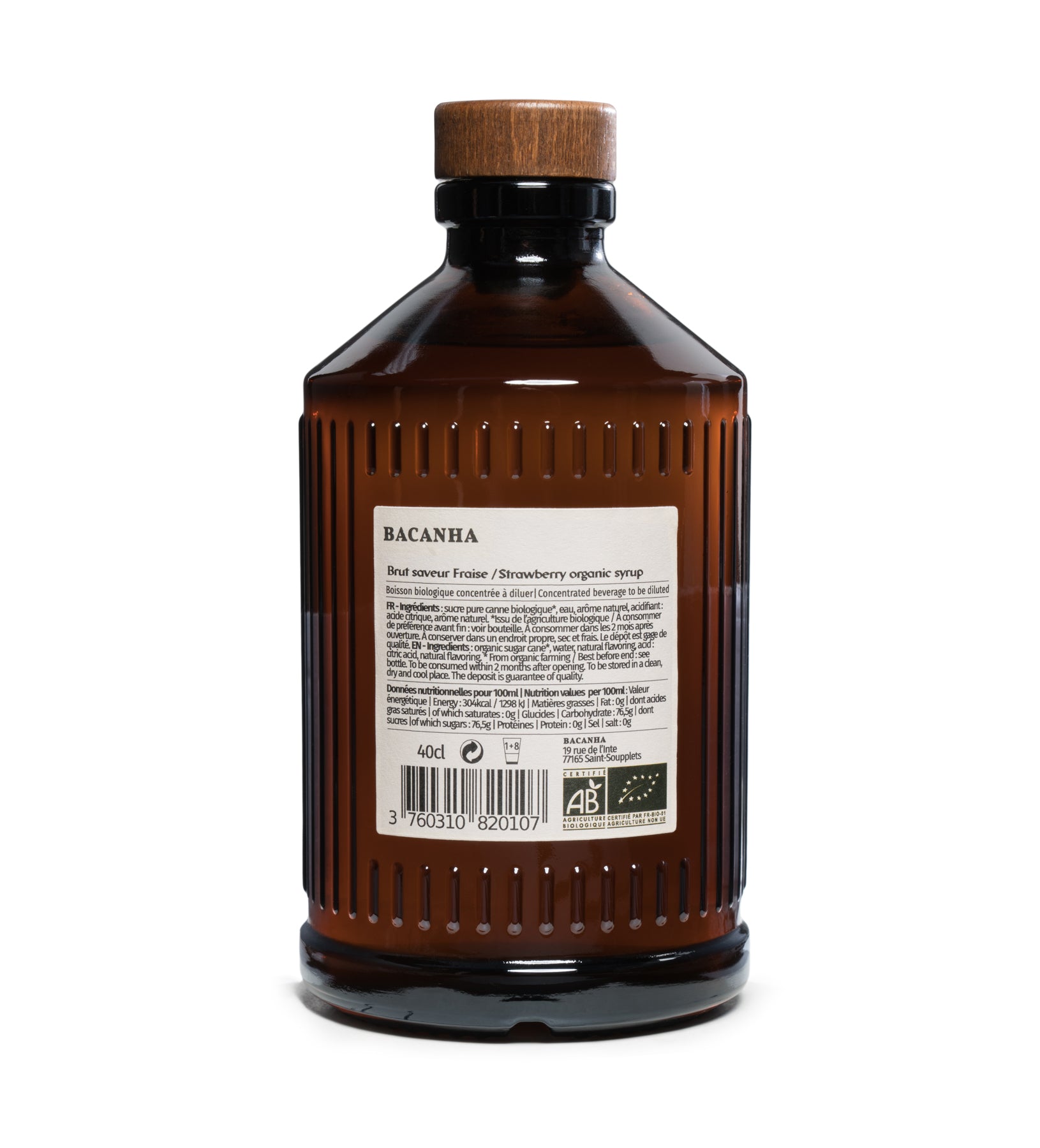 Sirop Brut Bio Fraise (400ML)