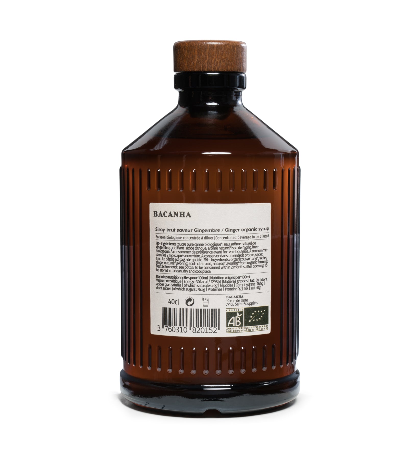 Sirop Brut Bio Gingembre (400ML)