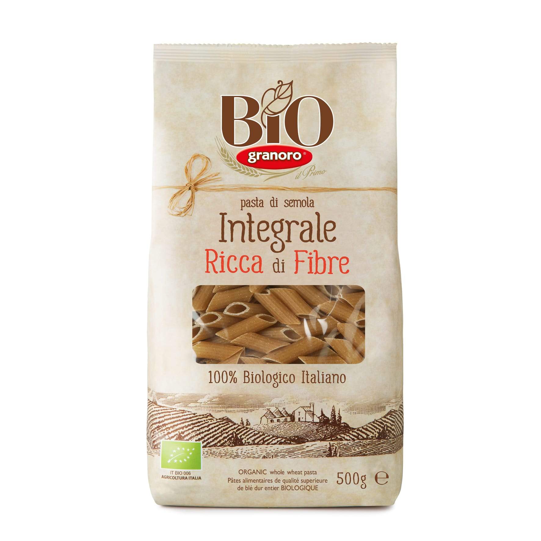 Organic Whole Wheat Penne Rigati (500G)