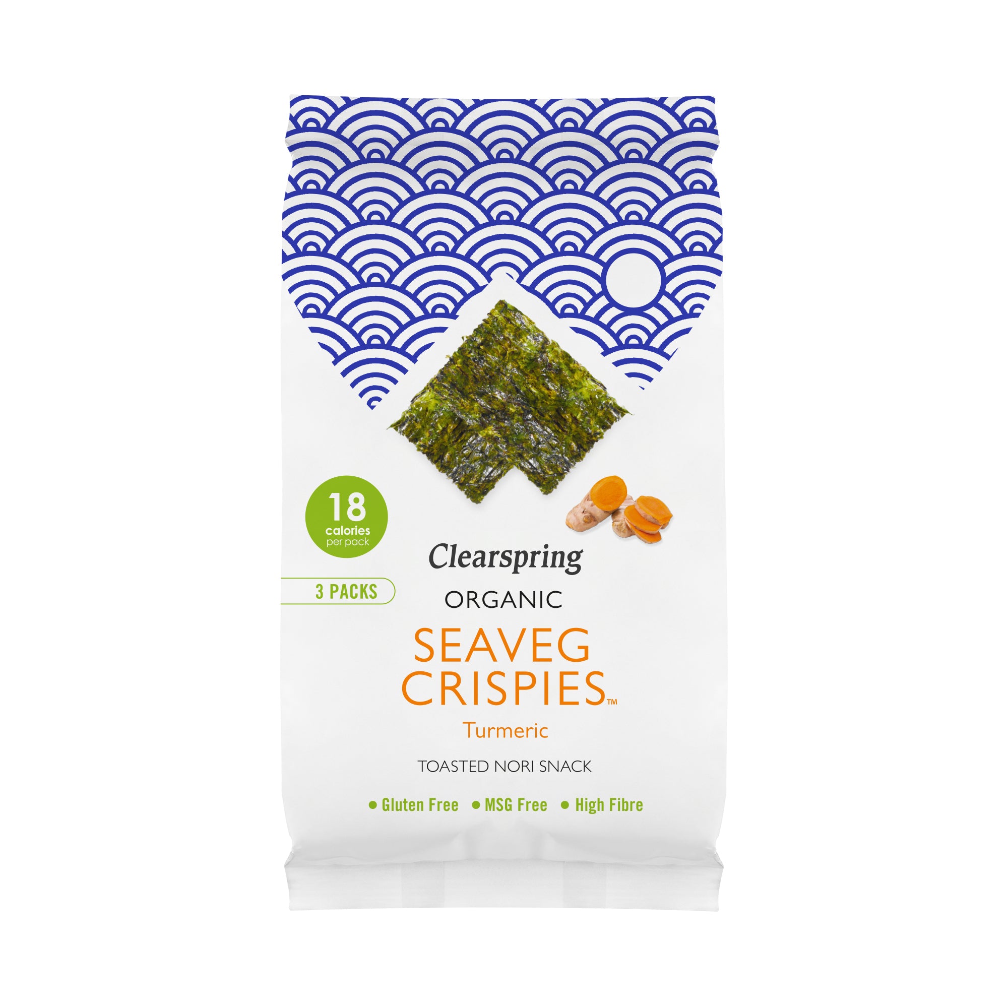 Organic Seaveg Crispies Multipack - Turmeric (3X4G)