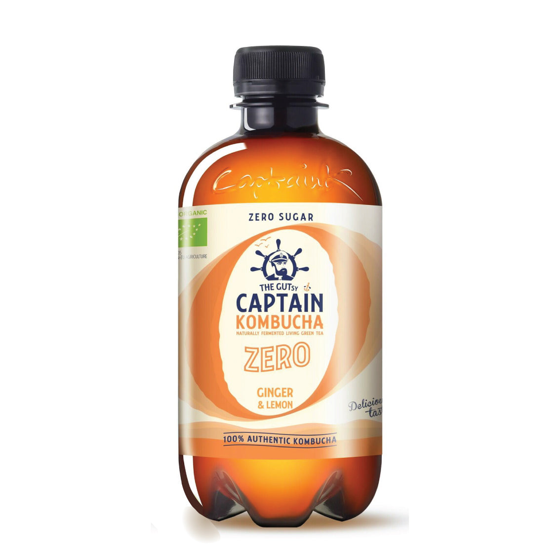 Gutsy Captain Kombucha Zero Ginger Lemon (400ML) PET