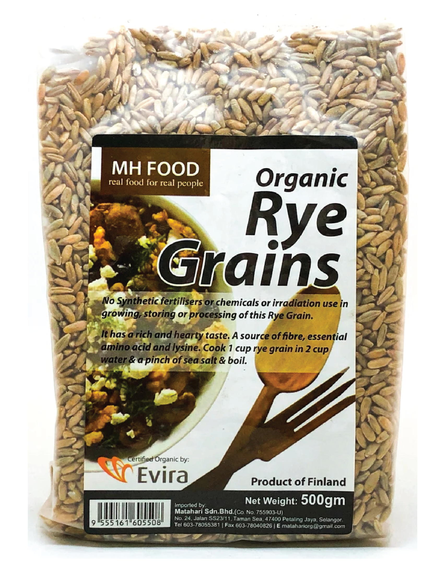 Organic Rye Grains (500GM)