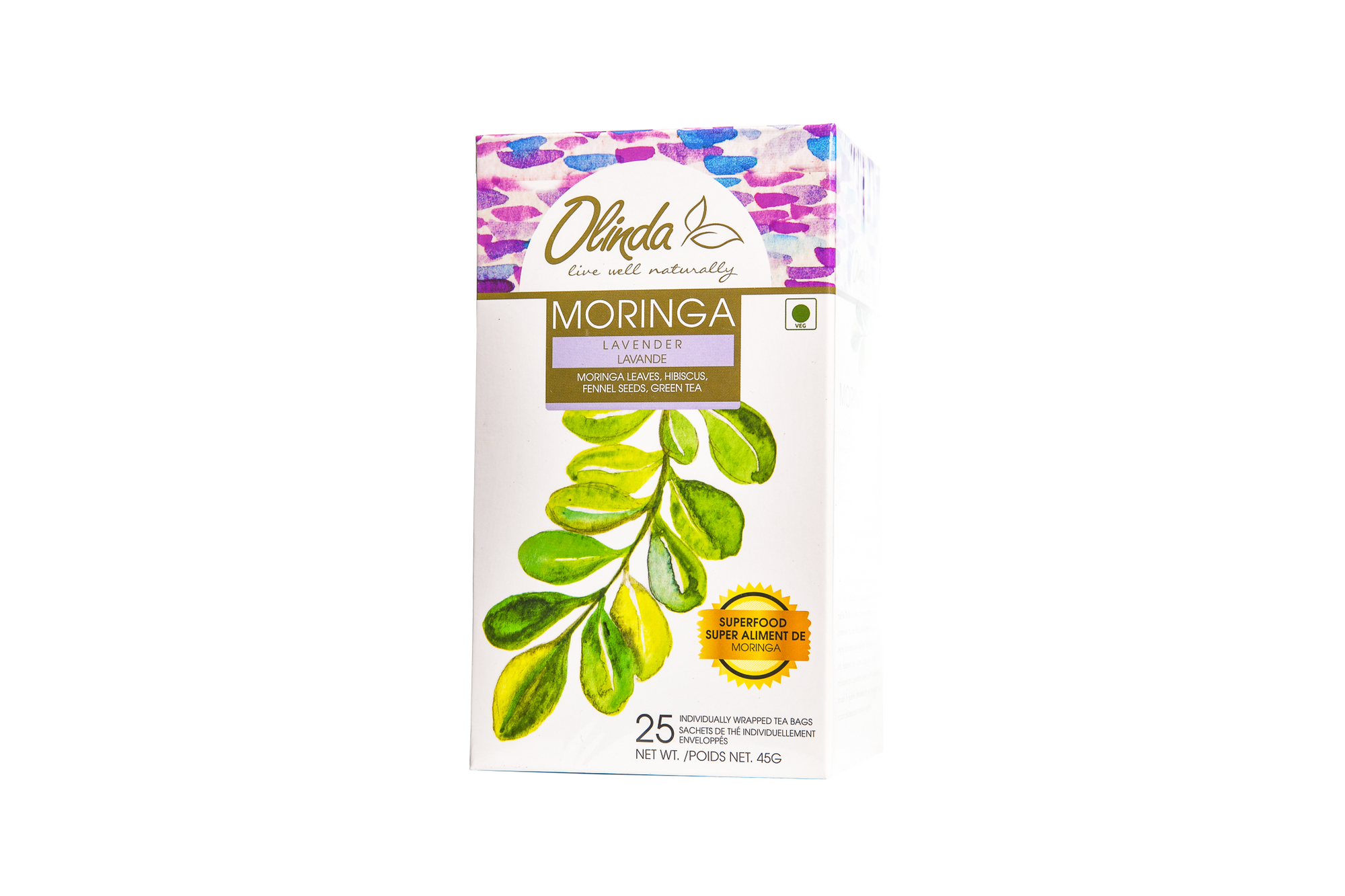 Moringa Lavender (25 Tea Bags)