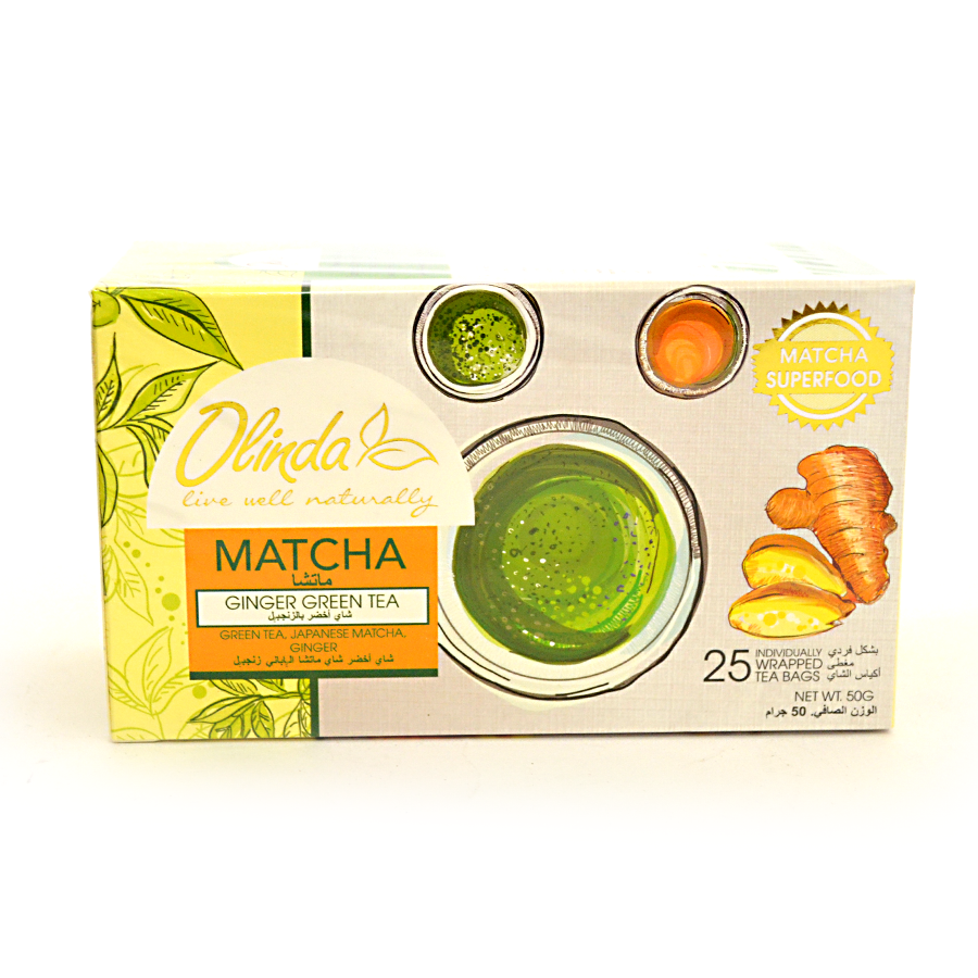 Matcha Ginger Green Tea Infusion (25 Tea Bags)