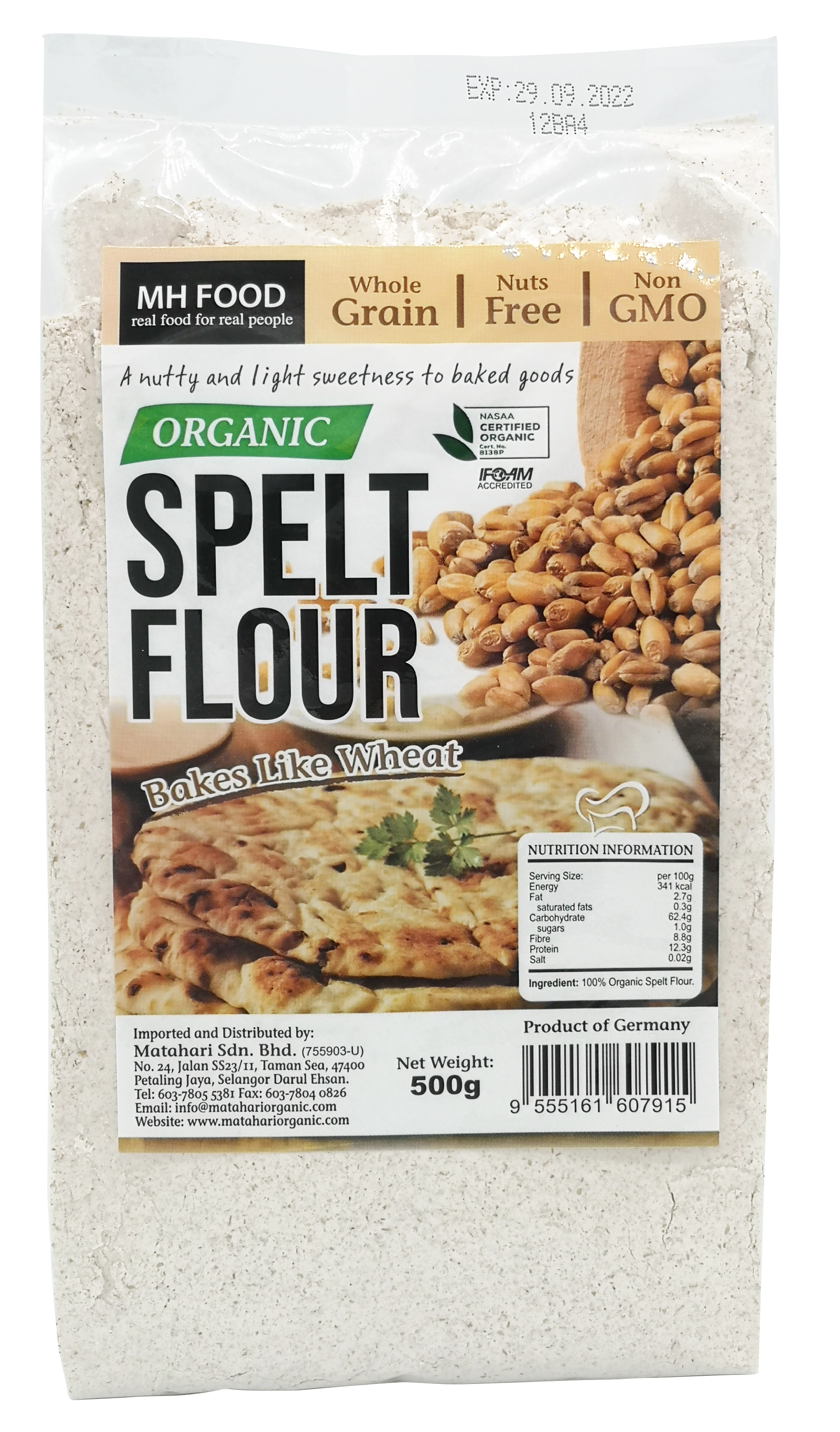 Organic Spelt Flour (500GM)