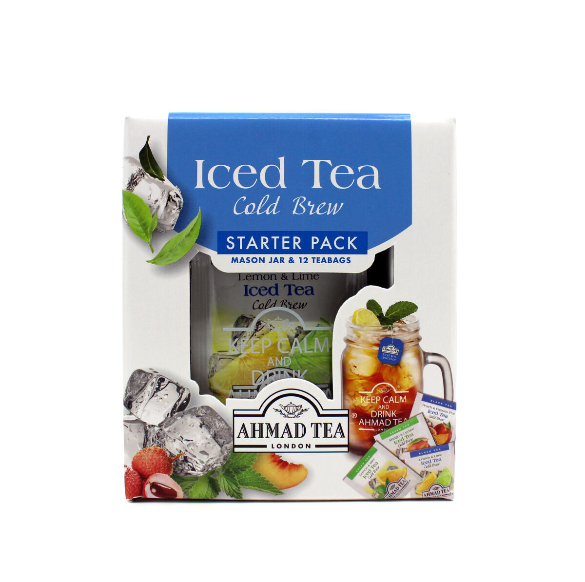 Iced Tea Cold Brew Starter Pack (Mason Jar &amp; 12 Tea Bags)