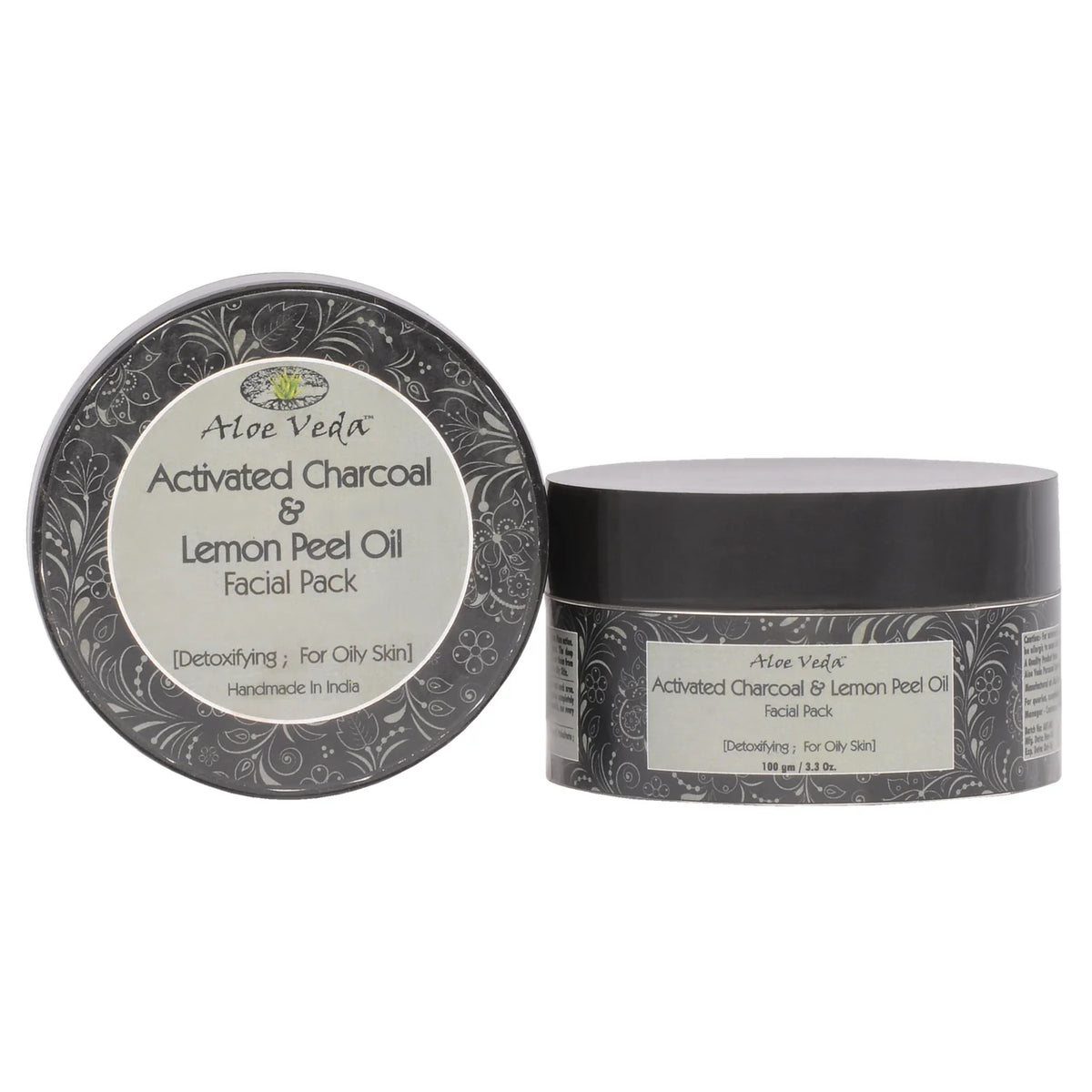 Activated Charcoal &amp; Lemon Peel Detoxifying Face Pack (100G)