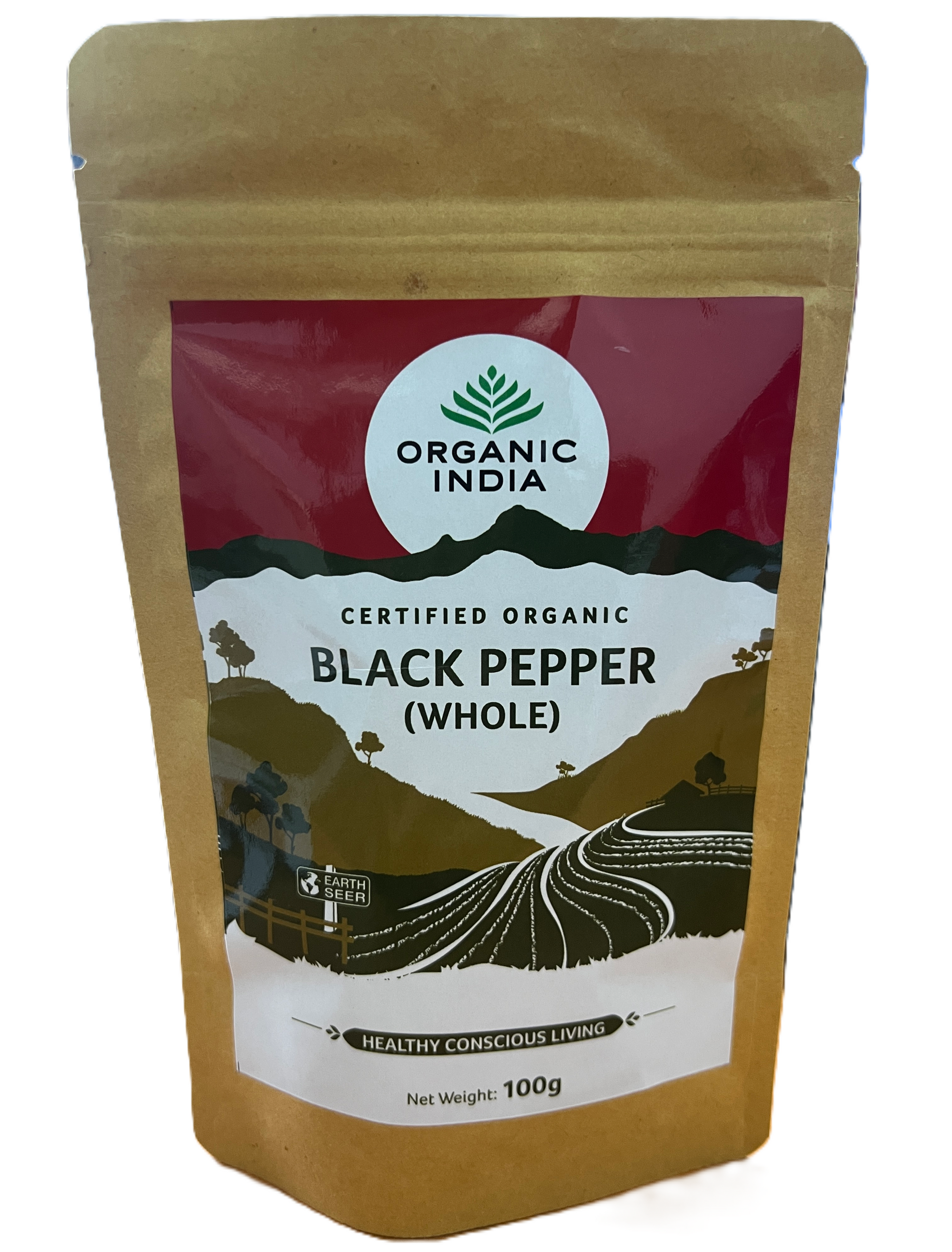 Organic Black Pepper Whole - 100GM