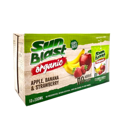 Organic Apple, Banana &amp; Strawberry - Sunblast (200ML)