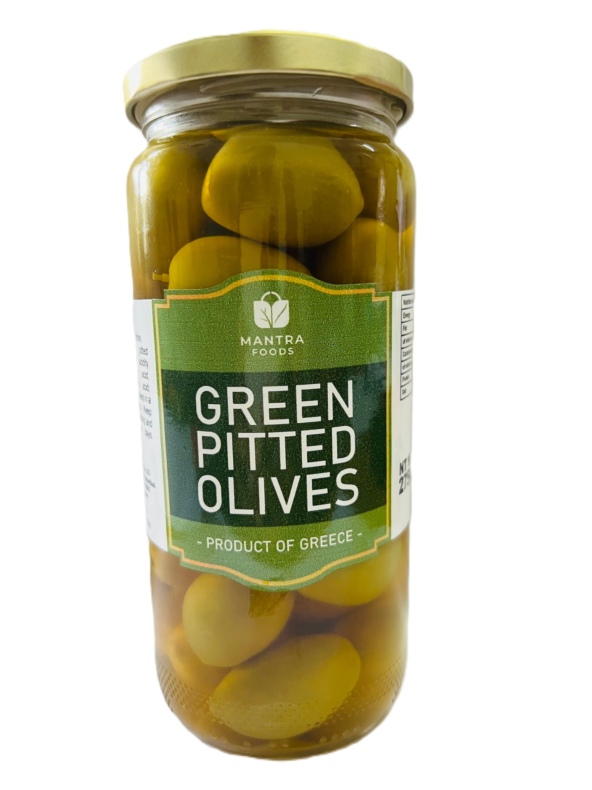 Green Pitted Olives 275G