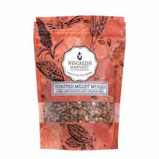 Toasted Millet Muesli DARK CHOCOLATE & ORANGE PEEL 250GM