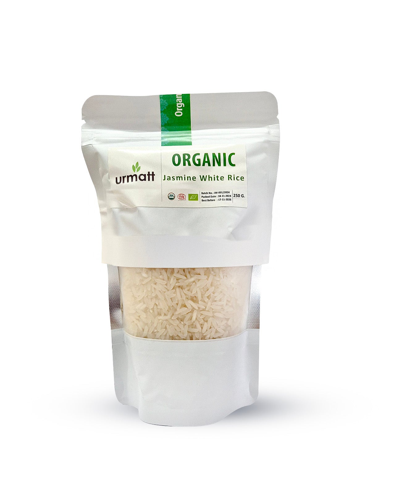 Urmatt Organic Jasmine White Rice 250G