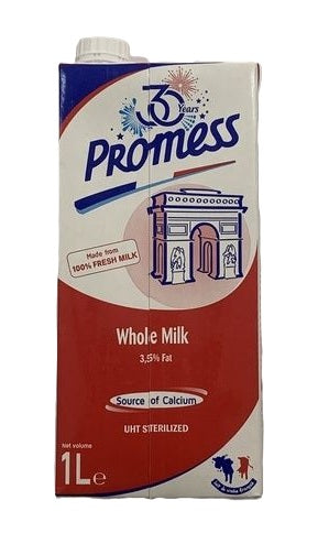 PROMESS WHOLE MILK UHT 1LT