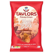 Blazin BBQ Potato Crisps 150GM - Taylors