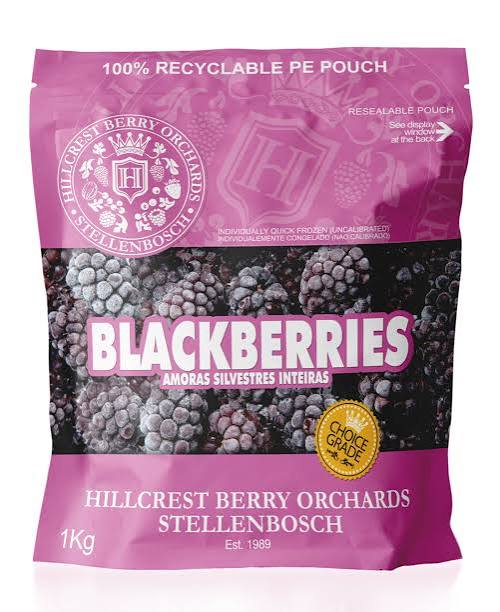 Frozen Blackberries Pouches - 1KG