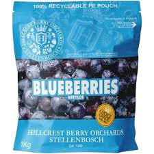 Frozen Blueberries Pouches - 1KG