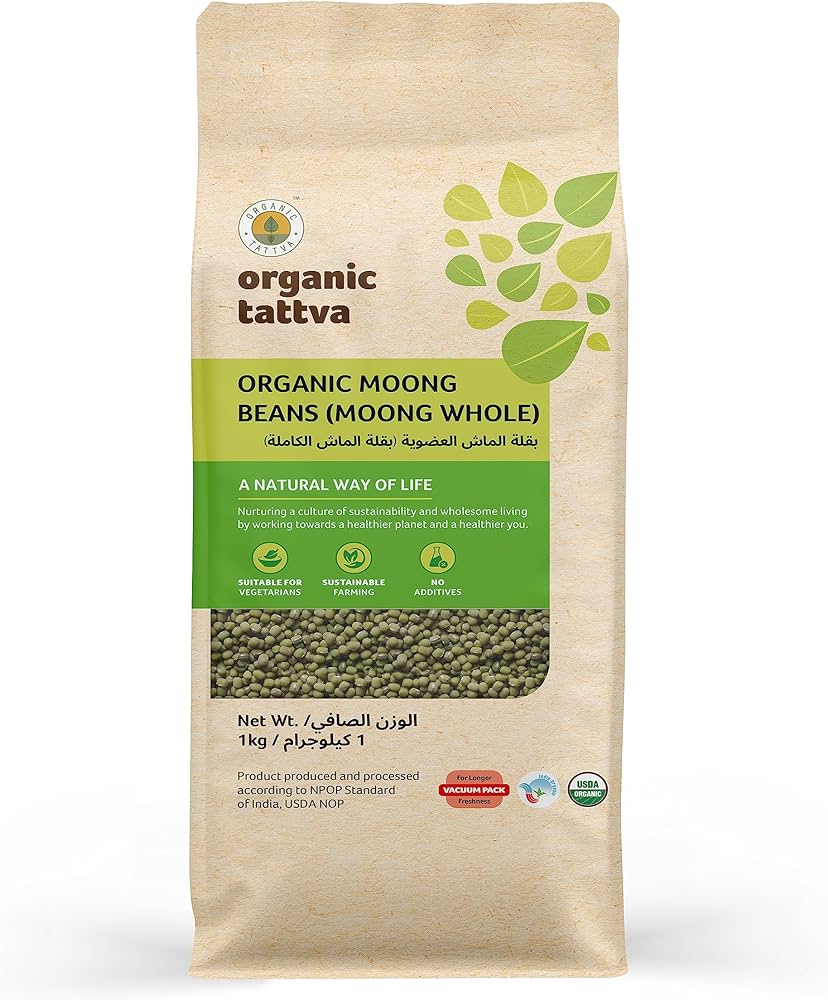 Organic Moong Beans Whole (1KG)