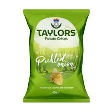 Pickled Onion Potato Crisps 150GM - Taylors