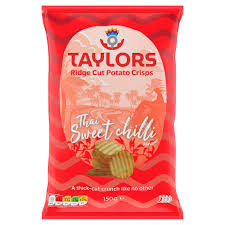 Thai Sweet Chilli Ridge Cut Potato Crisps 150gm - Taylors