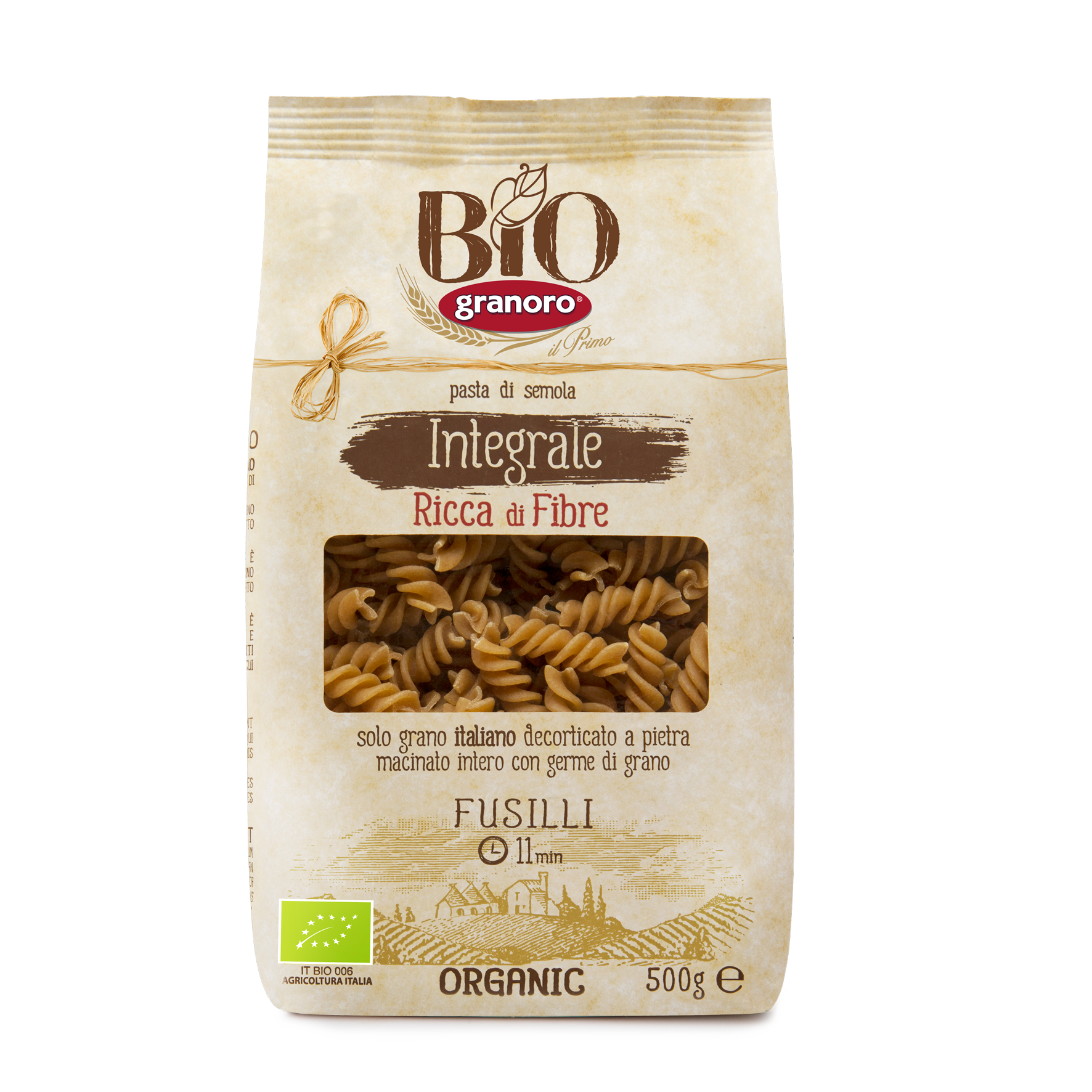 Organic Whole Wheat  Fusili (500G)