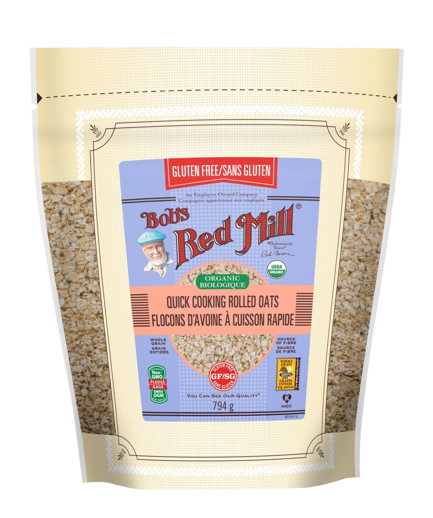 Gluten Free Organic Oats Rolled Quick (794G)