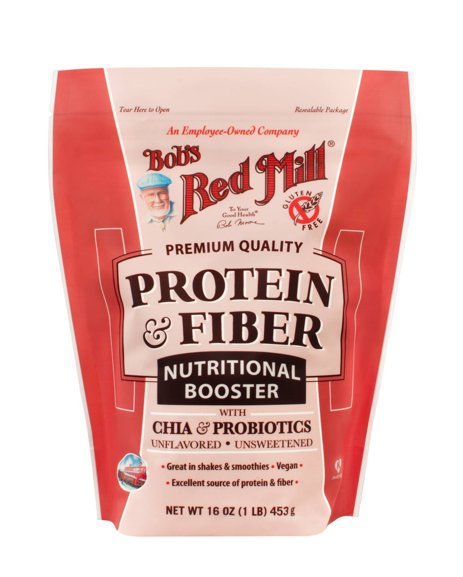 Protein Booster Unflav & Fiber Gluten Free (453G)