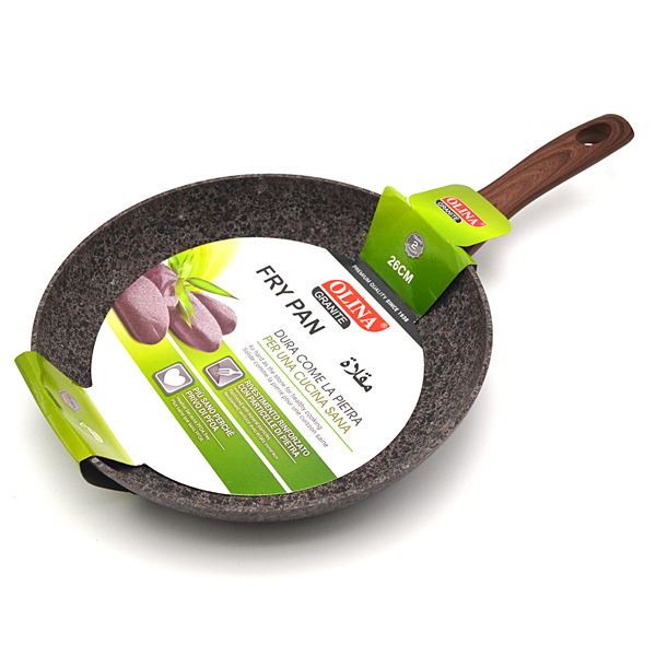 Brown 26cm Frying Pan in Granite