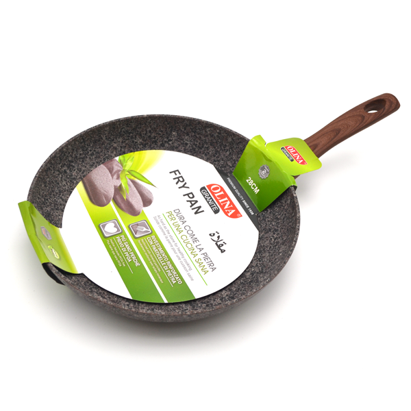 Brown 28cm Frying Pan in Granite