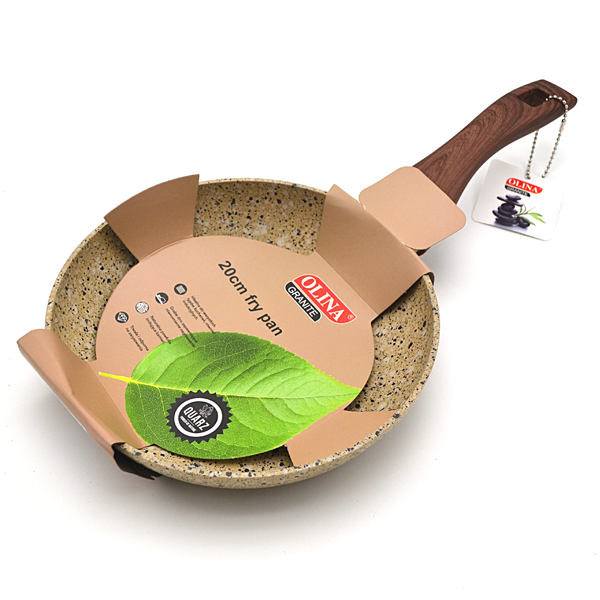 Beige 20cm Frying Pan in Granite