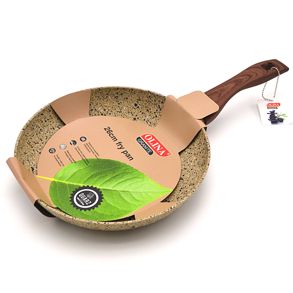 Beige 26cm Frying Pan in Granite