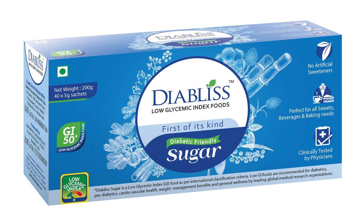 Diabliss Herbal Low Gi Cane Sugar Packets (40*5G)