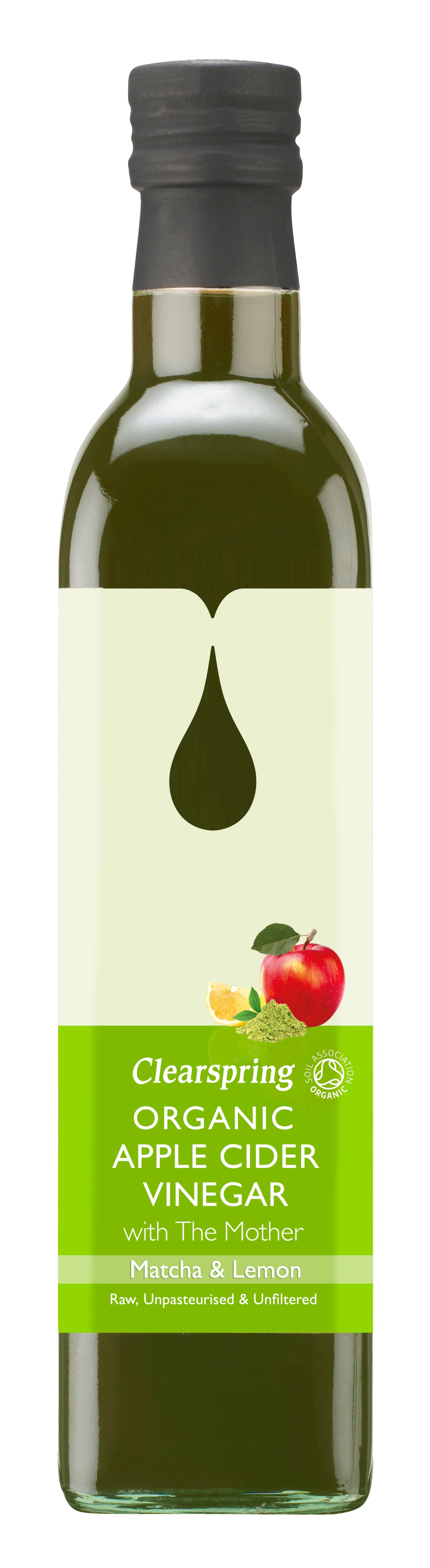 Organic Apple Cider Vinegar With The Mother Matcha &amp; Lemon (500ML)