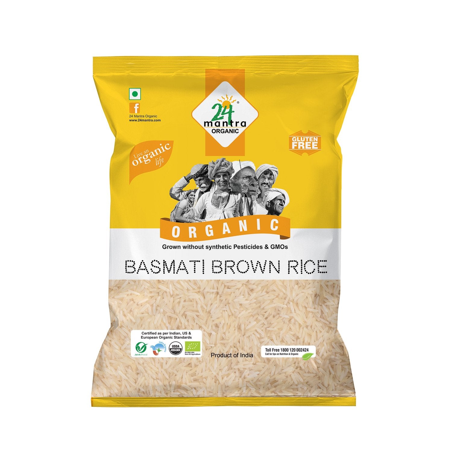 Organic Brown Basmati Rice  (1 KG)