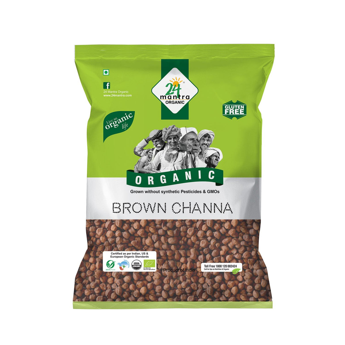 Organic Brown Chana Whole   (500G)