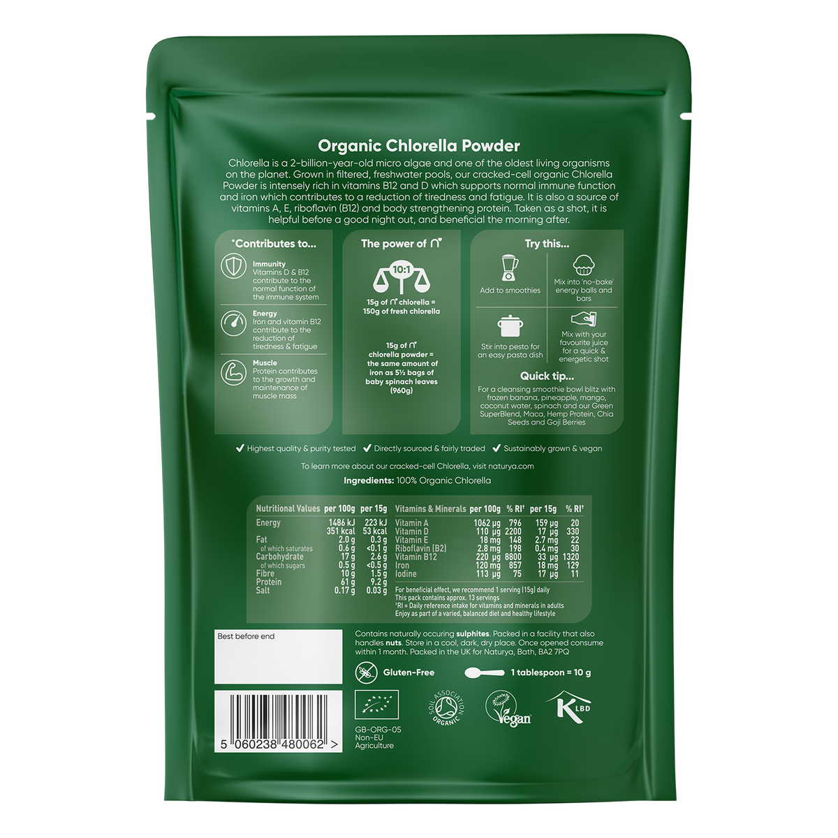 Chlorella Powder Organic (200G)