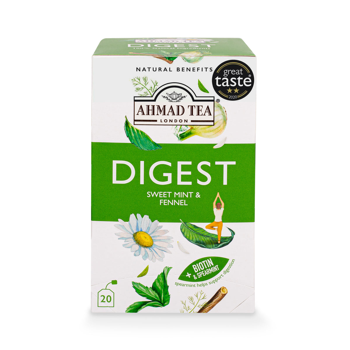 Digest Sweet Mint &amp; Fennel 20 Foil Teabags 40G