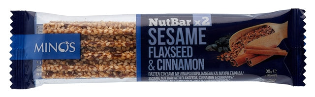 Minos 2Bars Sesame Flaxseeds &amp; Cinnamon 30G