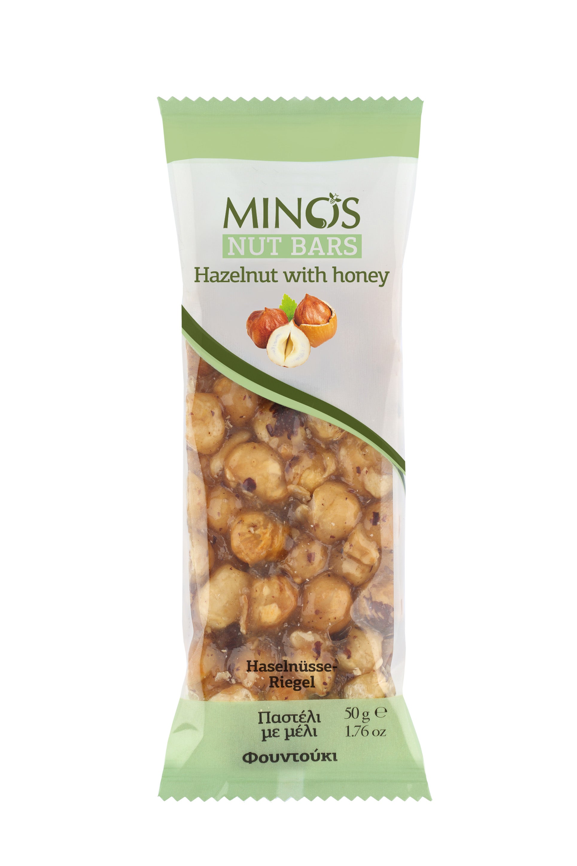Minos Hazelnut & Honey Bars 50G