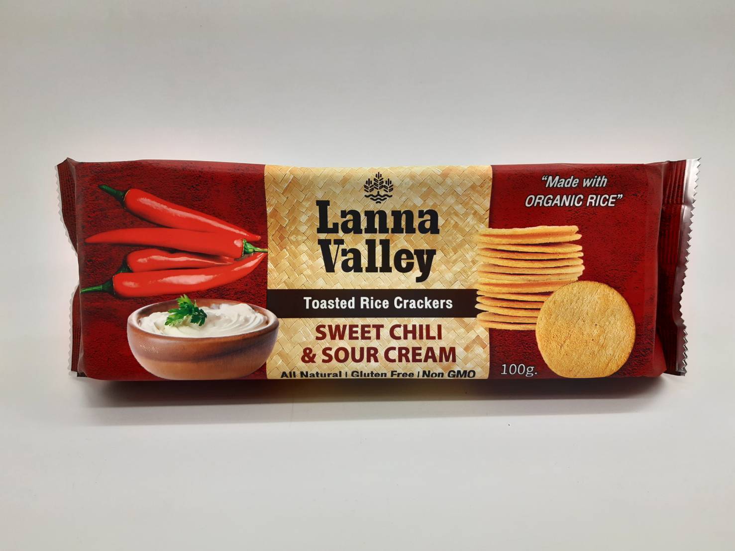 Organic Rice Cracker Sweet Chilli & Sour Cream (100G)