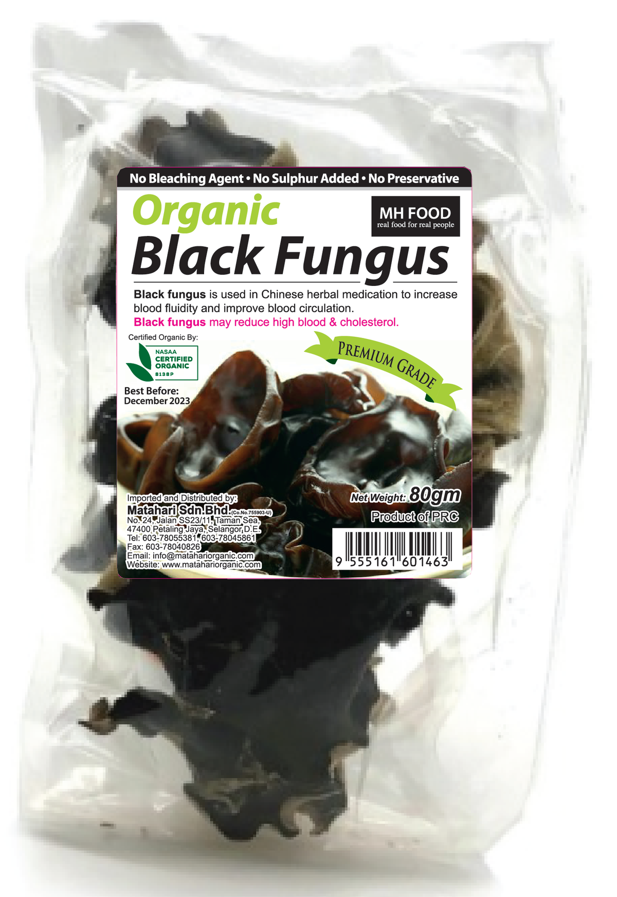 Organic Black Fungus Whole (80GM)