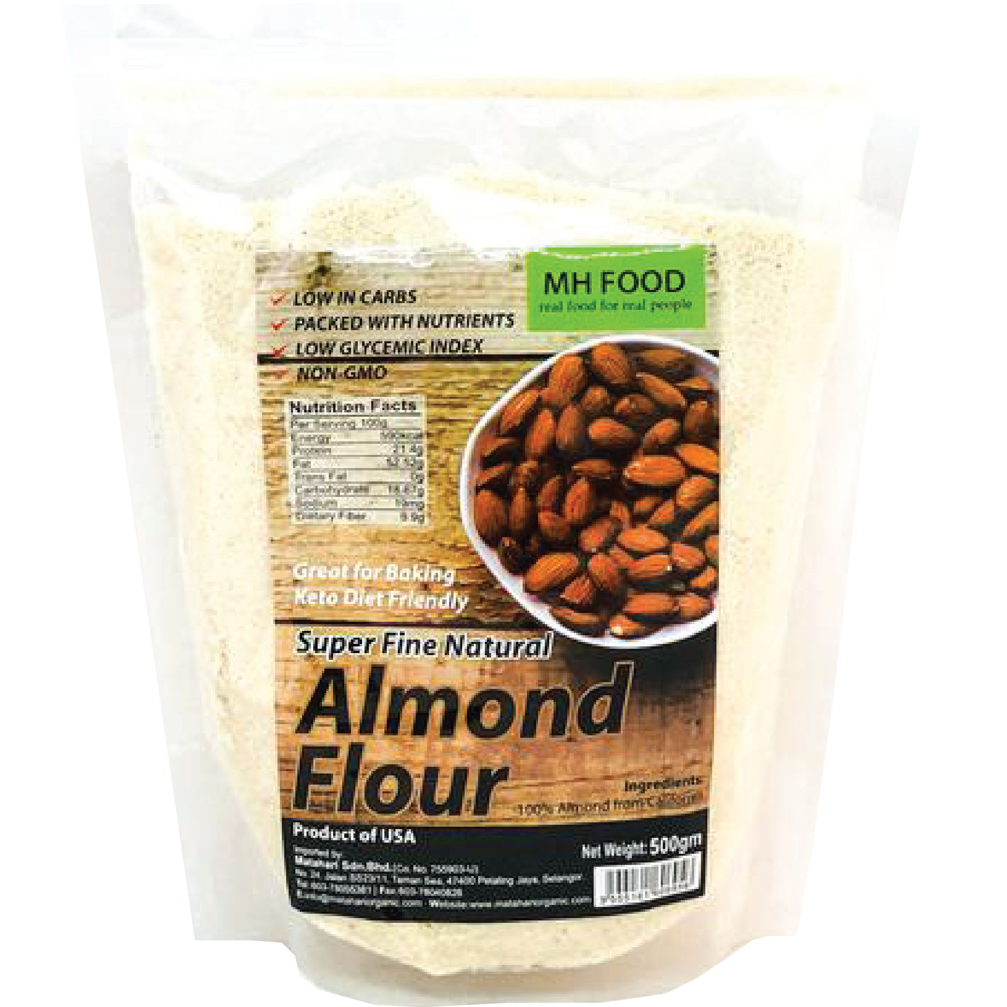 Super Fine Natural Almond Flour (500GM)