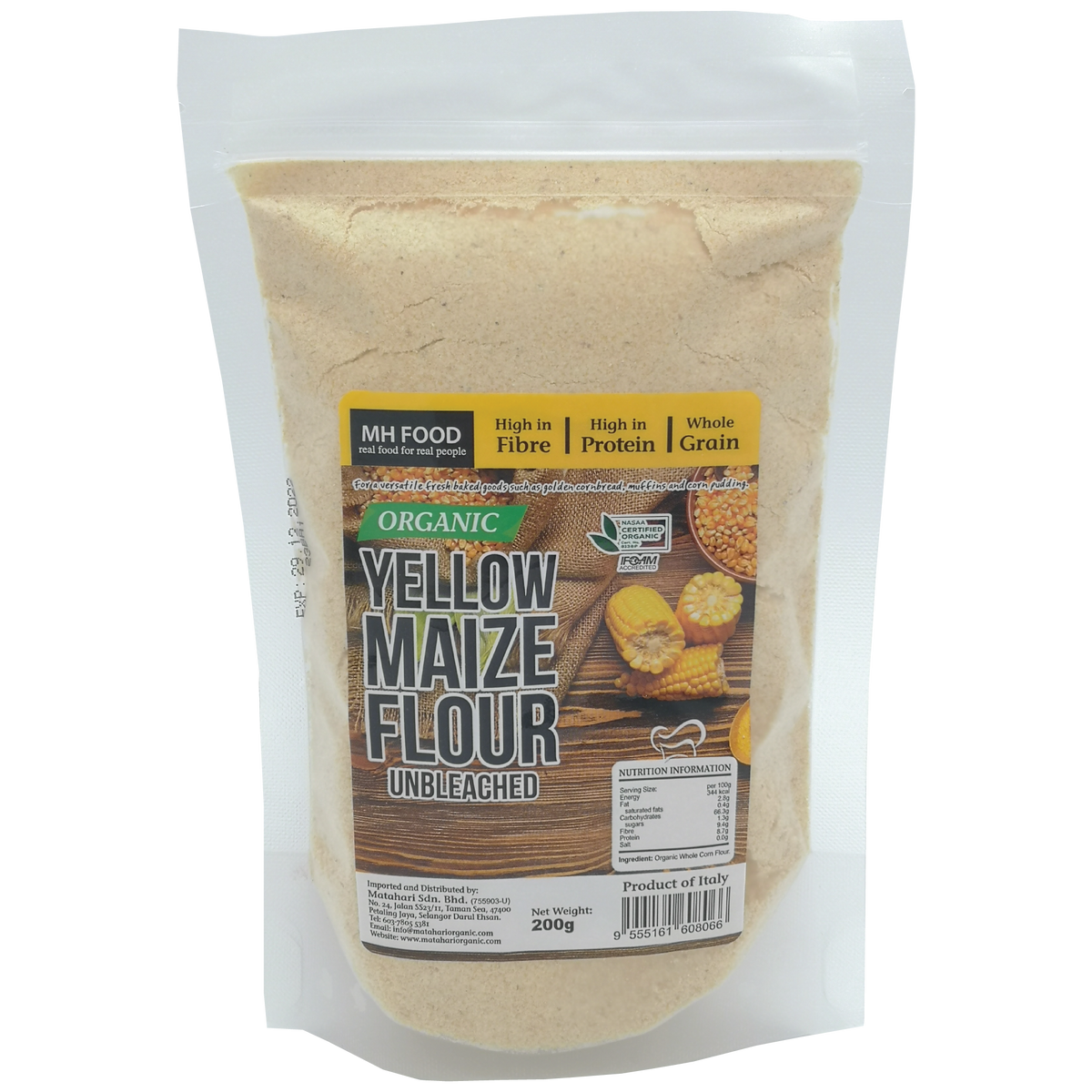 Organic Yellow Maize Flour (200GM)