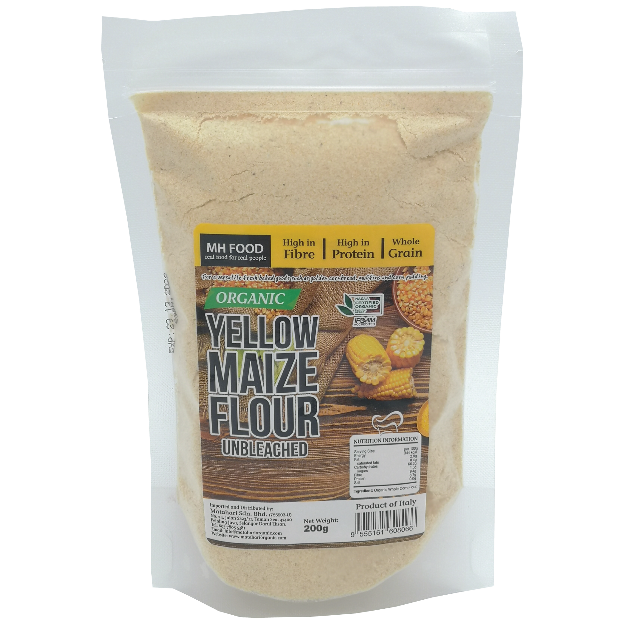 Organic Yellow Maize Flour (200GM)
