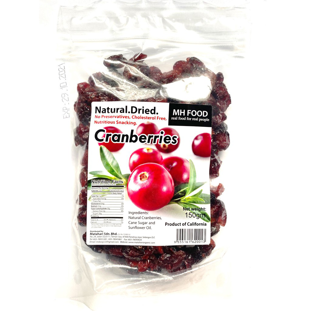 Natural Dried Cranberries (150GM)