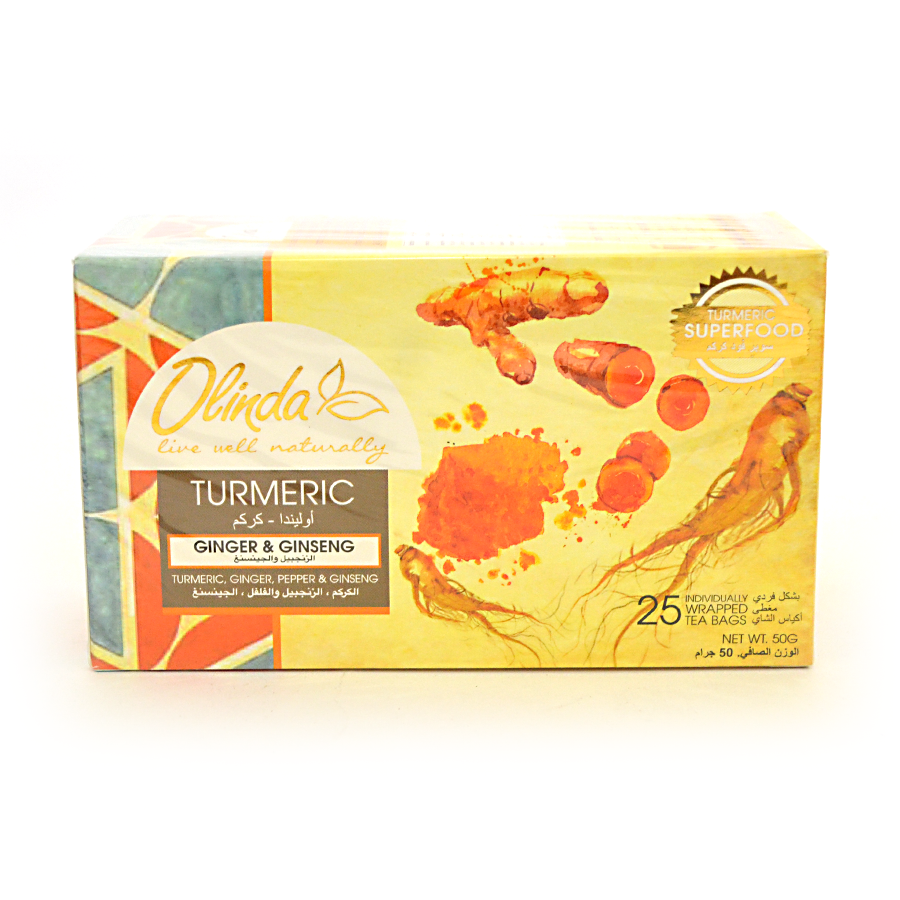 Tumeric Ginger & Ginseng (25 Tea Bags)