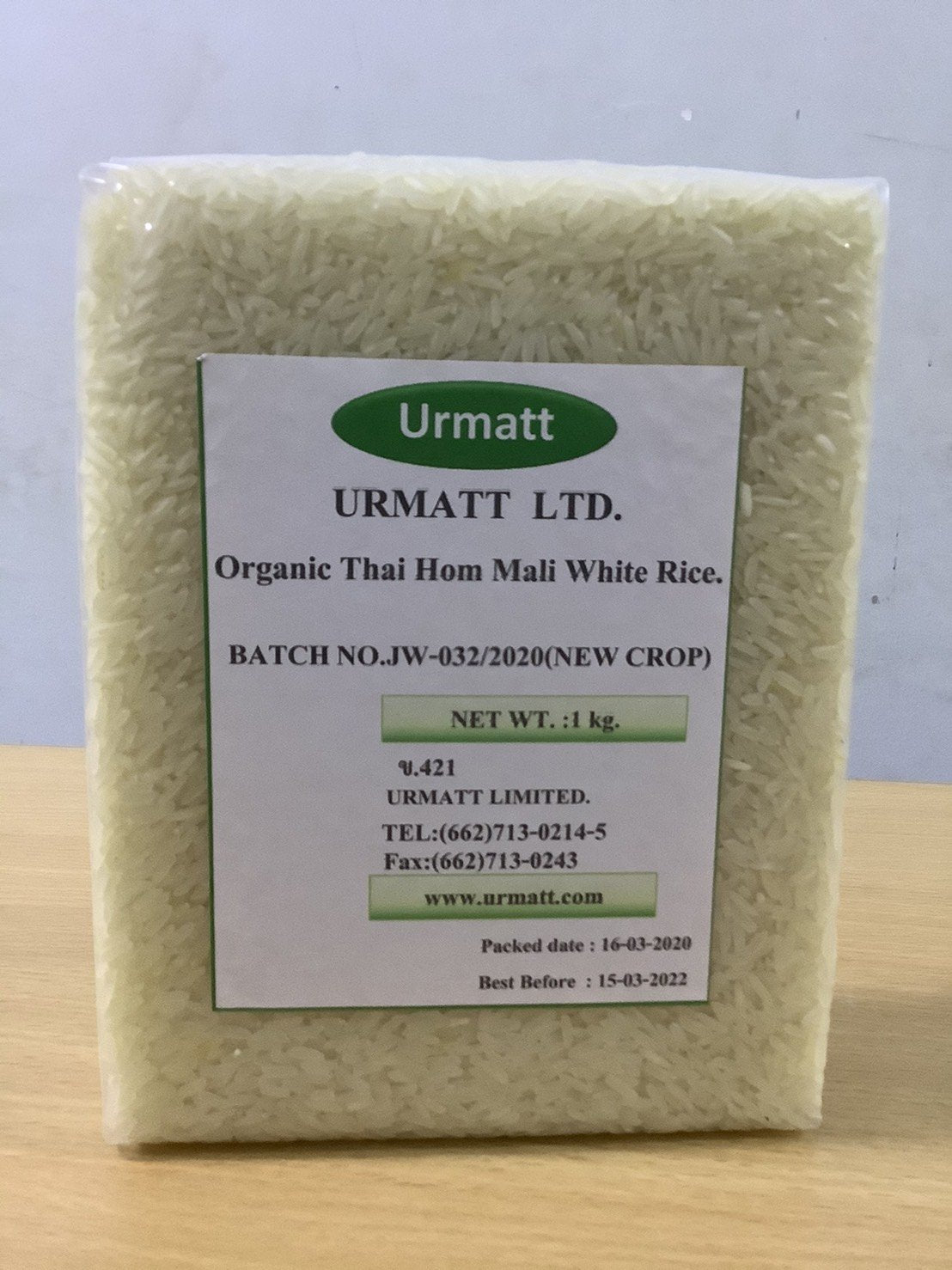 Organic Thai Jasmine White Rice (1KG)